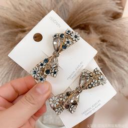 韓 雙層蝴蝶結髮夾邊夾壓嘴夾瀏海夾 歷史價格詳細信息