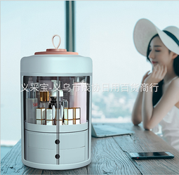 buy360 化妝品收納盒透明亞克力360度旋轉塑膠護膚品口紅桌面收納架 yb1[9445439] 歷史價格詳細信息