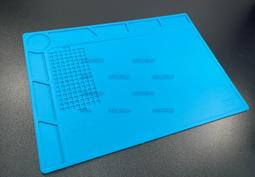 含稅 藍色版 帶零件槽+刻度尺 34&times;23CM 維修臺隔熱墊 耐高溫維修墊 矽膠台墊 ☆3C當舖科技館★#FJ78 歷史價格詳細信息