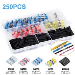 免壓熱縮焊錫環 冷壓接線端子 預絕緣防水接線套管800隻盒裝 歷史價格詳細信息