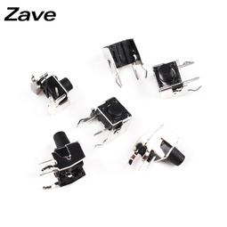 Zave 立式6*6*5mm輕觸開關微動按鍵銅腳直插式4腳多色可選彩色~閒雜鋪子 歷史價格詳細信息