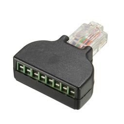 RJ45水晶頭轉8位端子RJ45公頭母頭RJ45帶線轉接頭網線插座轉端子（量大從優） 歷史價格詳細信息