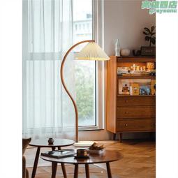 百褶落地燈客廳沙發旁邊釣魚燈臥室設計師創意日式嚴選家裝檯燈 歷史價格詳細信息