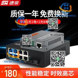 千兆8光1電乙太網光纖收發器物理隔離單模多模光纖三級防雷可 歷史價格詳細信息