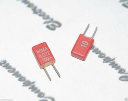 德國WIMA MKS02 0.22uF(220nF) 50V 10% 腳距:2.5mm 金屬膜電容 1顆1標 歷史價格詳細信息
