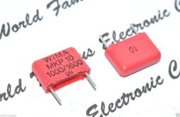 德國WIMA MKP10 1500P(1.5nF) 2500V 5% 腳距:15mm 金屬膜電容 1顆1標 歷史價格詳細信息