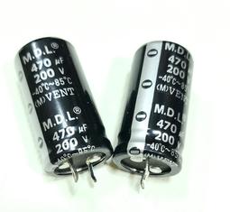 M.D.L.牛角電容 220uF200V 22mm*25mm 歷史價格詳細信息