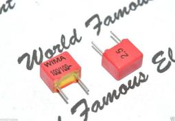 德國WIMA FKP2 1800P(1.8nF) 100V 2.5% 腳距:5mm 金屬膜電容 1顆1標 歷史價格詳細信息