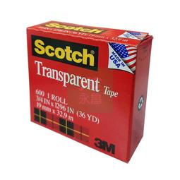 3M 600 Scotch&reg; 透明膠帶 3/4吋 x72Y (19mm x 72Y)  2捲入 /組 歷史價格詳細信息