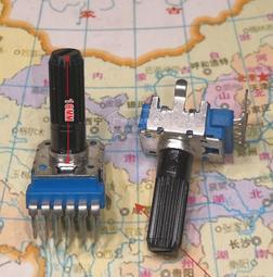 RK12型 單排6腳 雙聯旋轉電位器 B1K B10K 電子樂器調音音量8MM柄 歷史價格詳細信息