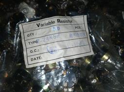 可變電阻-帶開關 500Kohm &plusmn;20% 24S1-B500K,L-15KC/CI #103668 (2個/包) 歷史價格詳細信息