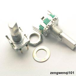 EC11數字電位器帶開關5腳車載20位脈沖編碼器帶開關15 20花軸半柄 歷史價格詳細信息
