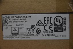 台達變頻器VFD25AMH23ANSAA 三相220V 7.5HP 重載變頻器 停產之VFD055B23A可參考 歷史價格詳細信息