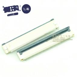 橋田|FFC/FPC排線插座 下接 翻蓋式 0.5MM好品質 50P 連接器 (10只)196-03054 歷史價格詳細信息