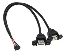 USB2.0擋板線2口 電腦USB擴展線 迷你機箱后置擋板 8CM半高擋板線 歷史價格詳細信息