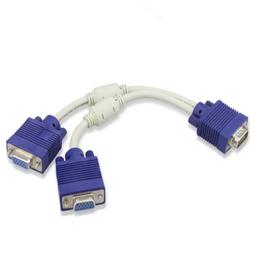 （VGA一分二 ）VGA分屏線顯示器分屏線 一臺主機接兩臺顯示器線咨詢 歷史價格詳細信息