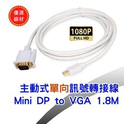 Mini DP轉VGA公對公影音轉接線Mini DisplayPort to VGA高清1080P公轉公訊號連接線1.8M 歷史價格詳細信息