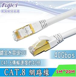 CAT.8 SSTP超屏蔽鍍金接頭高速網路線 40Gbps電競級網線高速傳輸 RJ45網路線-20M 歷史價格詳細信息
