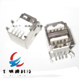 A母雙層 USB雙介面 母口 雙層A母 USB A型USB母座90度 彎腳連接器 190-00814 歷史價格詳細信息