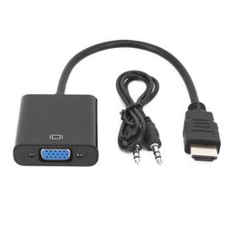 HDMI轉VGA轉接頭 HD高清轉模擬VGA轉換頭 公轉母轉接頭 電腦轉投影儀顯示帶音頻 歷史價格詳細信息