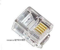 RJ11 四芯水晶頭 水晶頭 電話水晶頭好品質 電話接頭 100個/包 歷史價格詳細信息