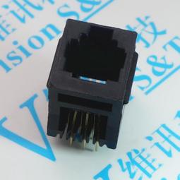 RJ11插座 95001-6P6C母座 RJ12電話插座90度6芯水晶頭座（5個） 167-01876 歷史價格詳細信息