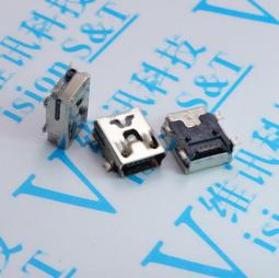 全銅 Mini USB 10P插座 前插后貼-貼片 迷你USB母座 耐高溫 歷史價格詳細信息