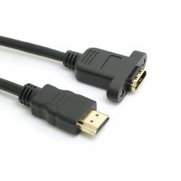 可固定HDMI線 帶螺絲孔HDMI延長線 HDMI公對母線 帶耳朵 (1.5米) 歷史價格詳細信息