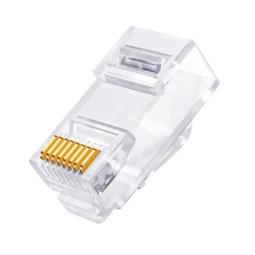 RJ45網路頭穿透式水晶頭+水晶護套 鍍金接點 8P8C三叉穿透式水晶頭  組合包 歷史價格詳細信息