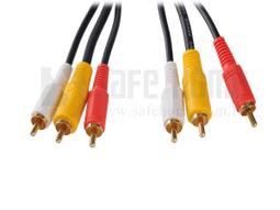 鍍金AV端子三色六插頭音頻視訊3RCA連結線 黃白紅影像3對3蓮花線 1.5米 by 我型我色 歷史價格詳細信息