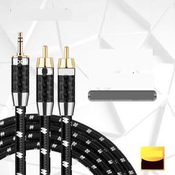 發燒3.5mm轉雙蓮花一分二 無氧銅鍍銀1分2手機功放音響音箱音頻線 歷史價格詳細信息