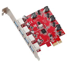 USB3.0擴展卡4口pcie轉usb轉接卡1拖2桌機電腦PCI-Ex1拓展卡後置 歷史價格詳細信息