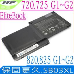 HP 惠普 SB03XL 高品質 電池 適用型號 EliteBook 720 725 820 825 G1 G2 歷史價格詳細信息