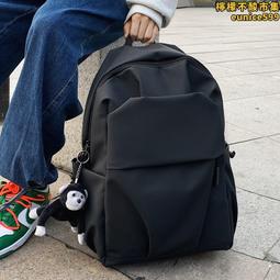 韓版防水電腦雙肩包 韓國大容量收納帆布筆電後背包 學院風簡約日韓時尚百搭學生書包 復古休閒旅行外出包 歷史價格詳細信息