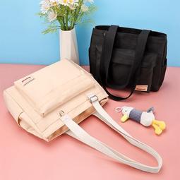 肩側背書包大容量可A4紙二主袋+外袋共四層防水PVC材質兒童書包外出郊由全齡適 歷史價格詳細信息