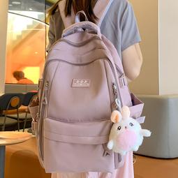 【好康】書包女生小學生2023新款初中生男生揹包高中學生大學生撞色雙肩包 歷史價格詳細信息