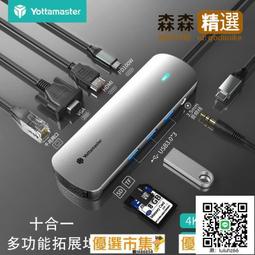 現貨 免運  尤達大師typec拓展塢多口千兆網口usb擴展器book轉接頭hdmi 歷史價格詳細信息
