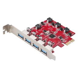 USB3.0擴展卡4口pcie轉usb轉接卡1拖2桌機電腦PCI-Ex1拓展卡後置 歷史價格詳細信息