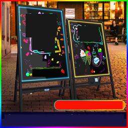 廣告牌展示牌奶茶店美甲美睫掛式熒光板led手寫發光字小黑板招牌 歷史價格詳細信息