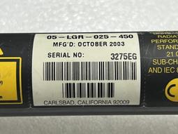 Melles Griot 50-03400-015B Glass LASER tube 歷史價格詳細信息