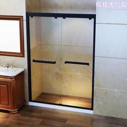 無框淋浴房全套五金配件304不鏽鋼圓管推拉移門吊輪一字型淋浴房 歷史價格詳細信息