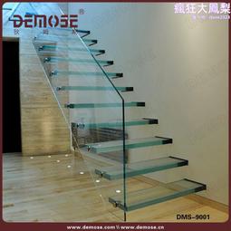 鋼玻璃樓梯 躍層複式直型玻璃樓梯及不鏽鋼扶手樓梯 歷史價格詳細信息