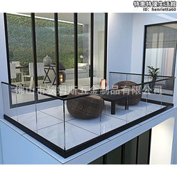 鋁合金槽無框玻璃陽臺護欄 玻璃欄杆鋁合金U型槽 不鏽鋼卡槽扶手 歷史價格詳細信息