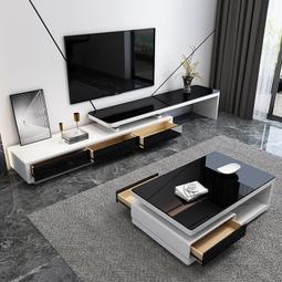 意式簡約巖板茶几電視櫃簡約小戶型客廳玻璃門儲物櫃大小圓形 歷史價格詳細信息