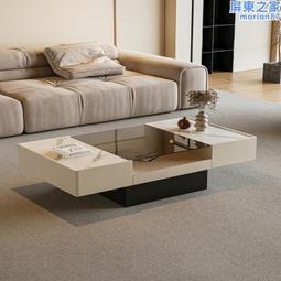 奶油風茶几客廳家用小戶型簡約白色方形茶几電視櫃組合 歷史價格詳細信息