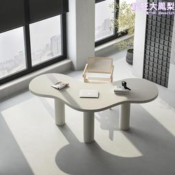 北歐設計師異形實木辦公桌家用弧形創意電腦桌簡約單人工作檯桌子 歷史價格詳細信息