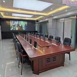 無紙化會議桌智能升降屏桌多人開會桌實木油漆大型臺按需視訊會議 歷史價格詳細信息