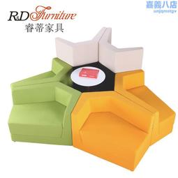 等候區半弧形組合半圓形雙面休息區沙發圖書館酒店接待區沙發創意 歷史價格詳細信息