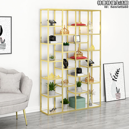 簡約鐵藝置物架設計師樣板間臥室客廳造型創意多層陳列架 歷史價格詳細信息