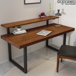 實木書桌書架組合轉角電腦桌臺式書櫃一體兒童臥室拐角學生學 歷史價格詳細信息